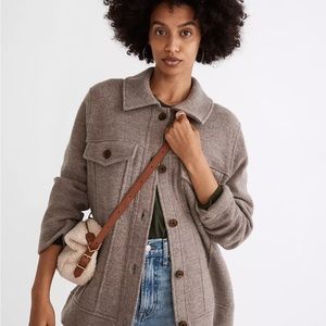 Madewell Boiled wool Bridgeman Sweater Jacket